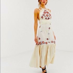 Free People Chrysanthemum Embroidered Midi Dress 4
